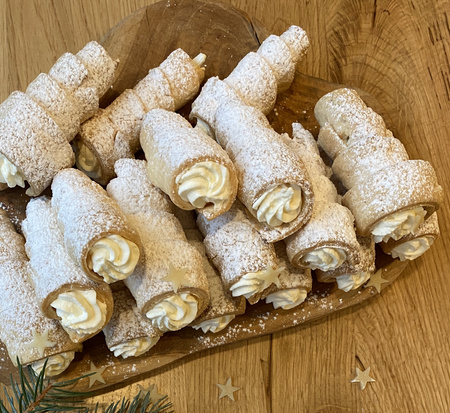 Bezglutenowe rurki z kremem (3 szt)