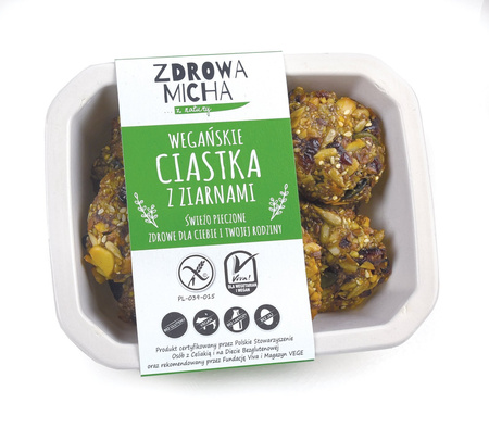 Bezglutenowe i wegańskie ciastka z ziarnami 150g