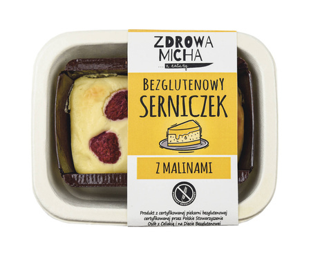 Bezglutenowy serniczek z malinami 210g