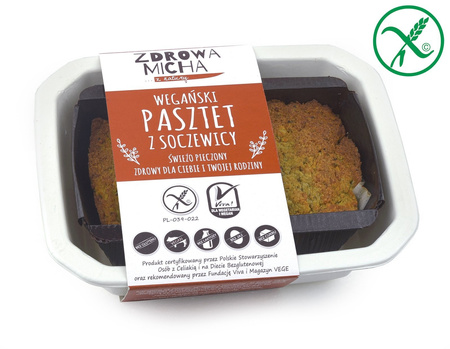 Bezglutenowy i wegański pasztet z soczewicy 200g (a)