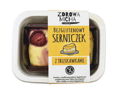 Bezglutenowy serniczek z truskawkami 210g