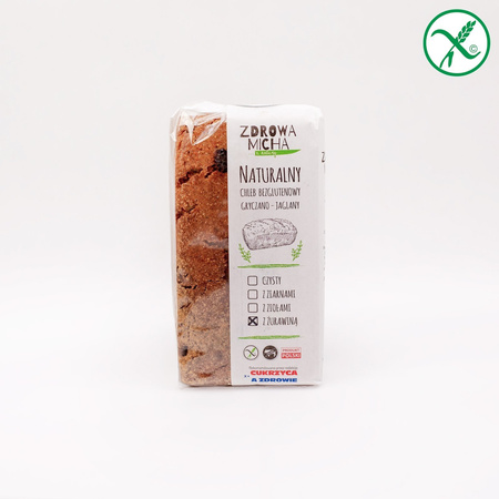 Bezglutenowy chleb 600g z ŻURAWINĄ