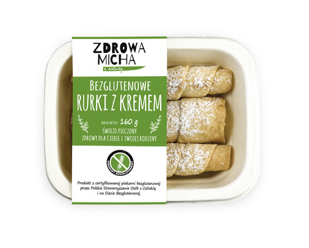 Bezglutenowe rurki z kremem (3 szt)