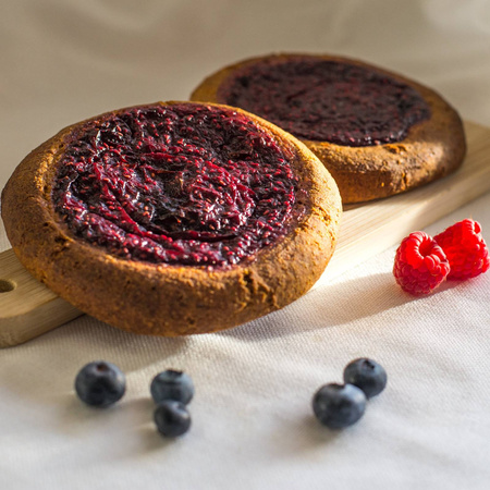 Bezglutenowa bułka z wiśniami 2szt. (bez cukru)