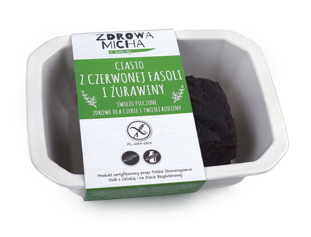 Bezglutenowe ciasto z czerwonej fasoli i żurawiny140g