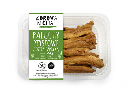 Bezglutenowe paluchy z ostrą papryką 100g BEZ DODATKU CUKRU