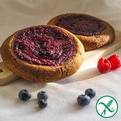 Bezglutenowa bułka z wiśniami 2szt.  (bez cukru)
